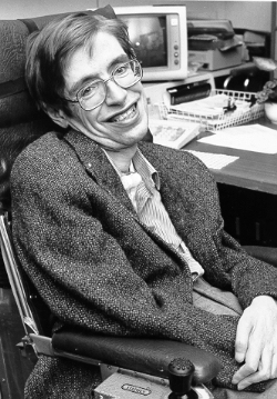 Stephen Hawking con motivo de su nombramiento como Profesor honorario