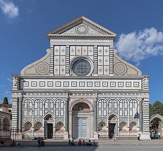 Fachada principal de la Basílica de Santa María Novella