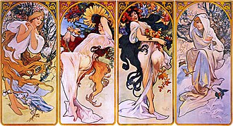 Cuatro estaciones de Alfons Mucha