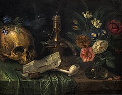 Vanitas con una calavera