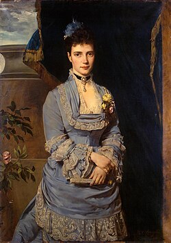 Retrato de la Gran Duquesa María Fiódorovna por Heinrich von Angeli (1874). San Petersburgo, Museo del Hermitage