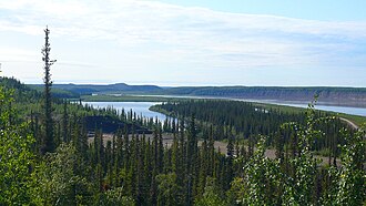 Paisaje del río Mackenzie