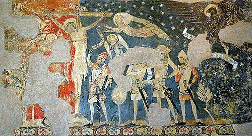 Mural de la Crucifixión en el Museo de Solsona