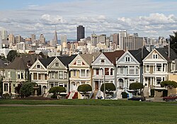 Casas victorianas conocidas como Painted Ladies en San Francisco.