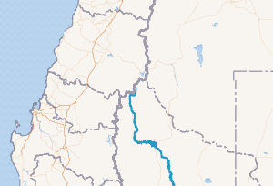 Mapa histórico de la región del río Neuquén
