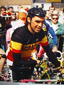 Claude Criquielion con el maillot de campeón belga