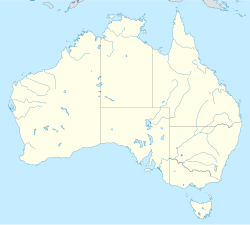 Mapa de localización que muestra a Melbourne ubicada en Australia