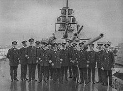 Reinhard Scheer con su Estado Mayor en 1916