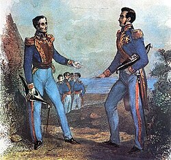 Encuentro histórico entre Simón Bolívar y José de San Martín en Guayaquil