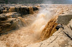 La catarata de Hukou en el curso medio del río Amarillo