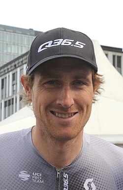 Tobias Ludvigsson en una competición de ciclismo