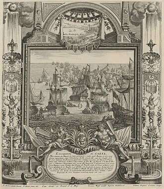 Representación histórica del Sitio de Gaeta