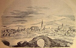 Vista histórica de la localidad de mediados del siglo XIX