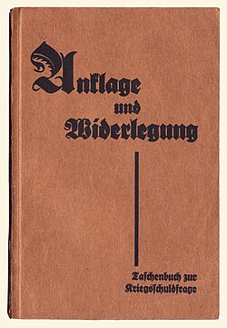 Portada del libro Anklage und Widerlegung
