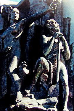 Estatua de Kupe Raiatea y su esposa