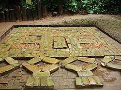 Mosaico de jade con mascarón del jaguar.