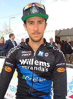 Dries De Bondt en una competencia ciclista