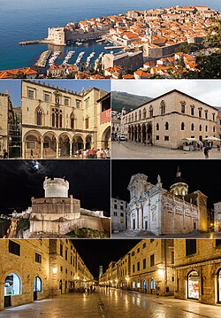 Vista general de Dubrovnik y su entorno costero