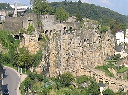 Formación rocosa de Bockfiels en Luxemburgo