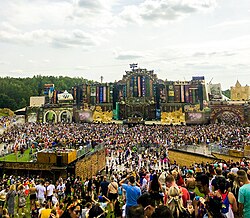 Detalle de la decoración temática de Tomorrowland