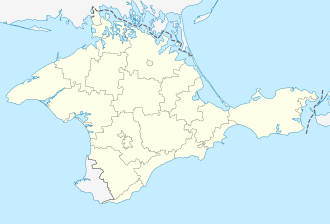 Mapa de la ubicación de Sebastopol en la península de Crimea