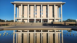 Fachada de la Biblioteca Nacional de Australia en Canberra