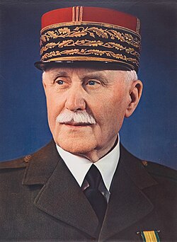 Retrato oficial de Philippe Pétain en 1941, editado por la Imprimerie Draeger.