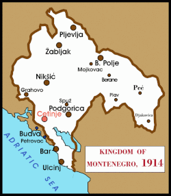 Bandera histórica del Reino de Montenegro