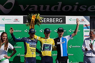 Pelotón de ciclistas en la Vuelta a Suiza 2013