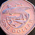 Moneda metálica de curso legal de Barbados.