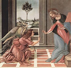 La Anunciación de Cestello, pintura de Sandro Botticelli.