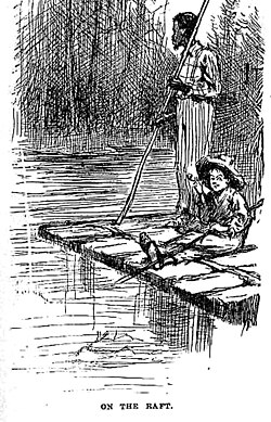 Ilustración clásica de la literatura de Mark Twain.