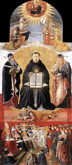 Triunfo de Santo Tomás de Aquino por Benozzo Gozzoli