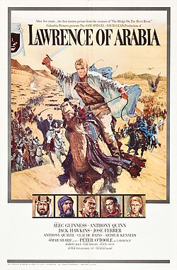 Cartel publicitario de la película Lawrence de Arabia