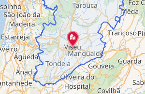 Mapa detallado del distrito de Viseo
