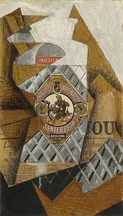 La botella de anís de Juan Gris, 1914