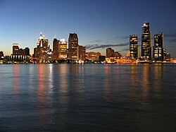 Vista urbana de Detroit
