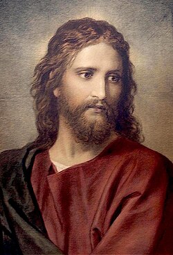Pintura histórica titulada Cristo y el joven rico, creada alrededor de 1890 por Heinrich Hofmann.