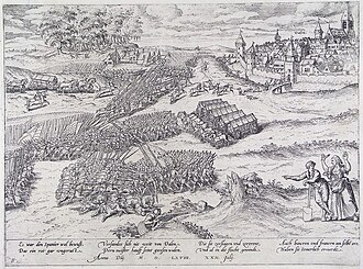 Representación de la Batalla de Dalen por Frans Hogenberg