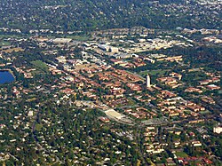 Vista aérea del campus de Stanford