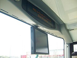 Pantalla de iBus en un autobús Scania OmniCity