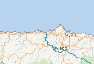 Mapa detallado de la región y la red fluvial