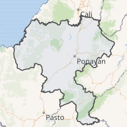 Mapa político y físico del Cauca