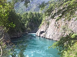Entrada al Cajón de Infierno del río Futaleufú
