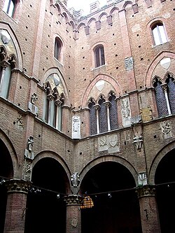El Cortile del Podestà en el interior del palacio