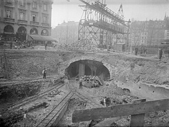 Método de falso túnel para construir el metro de París