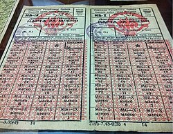 Cartillas de racionamiento yugoslavas para la leche de 1950