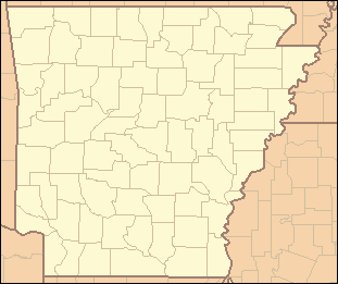 Representación cartográfica de los condados de Arkansas