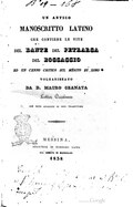 Traducción italiana de 1838 de las biografías de los tres escritores