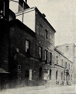 Fachada del antiguo inmueble en Madrid